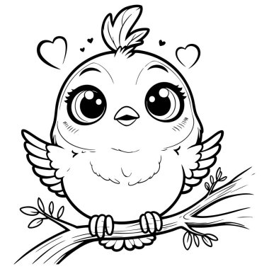 Kalpleri dallı neşeli bir kuş.