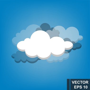 Bulut. Hava durumu simgesi. Çizgi film tarzı. Tasarımınız için.