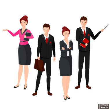 İş elbisesi giyen bir ekip seti.