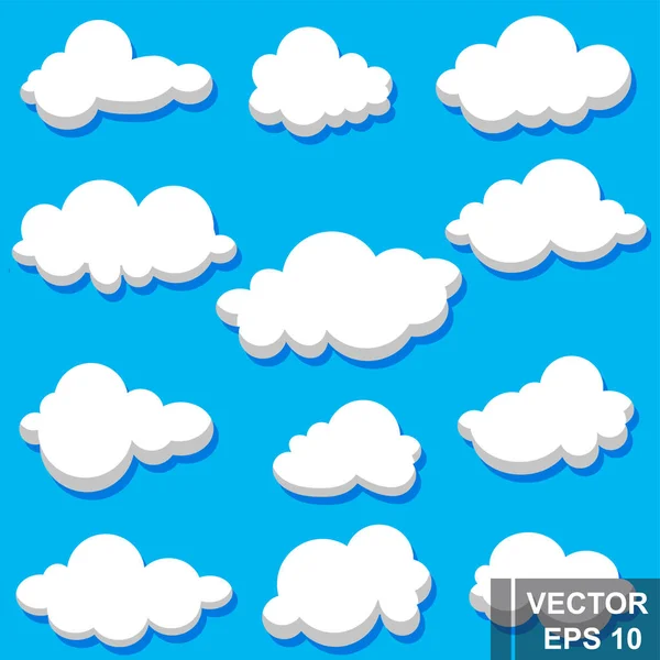 Nube. Icono del clima. Estilo de dibujos animados. Para su diseño . — Vector de stock