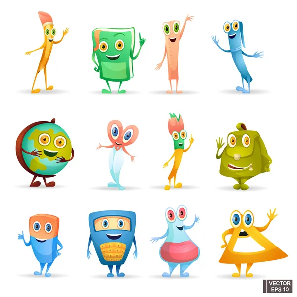 Çizgi film karakterleri simge okul kırtasiye