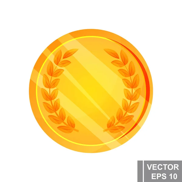 Victory. Win. Golden medal. First places. Prize. For your design. — Stock Vector