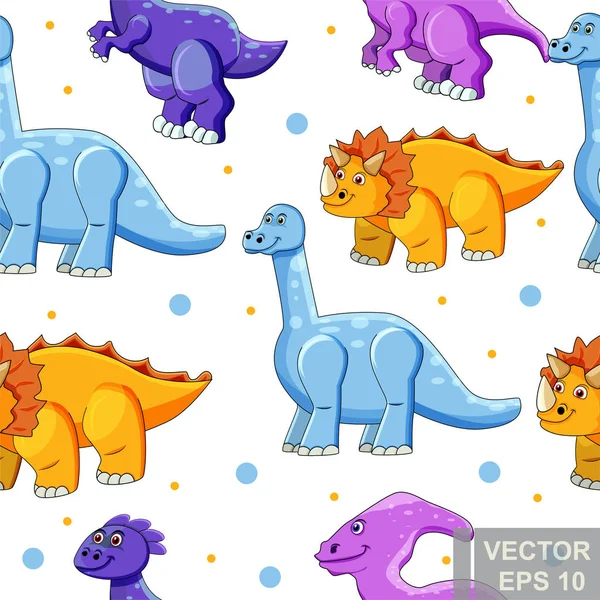 Dinosaurio. estilo de dibujos animados. Prehistórico. Brillante. De niños. Para su diseño . — Vector de stock