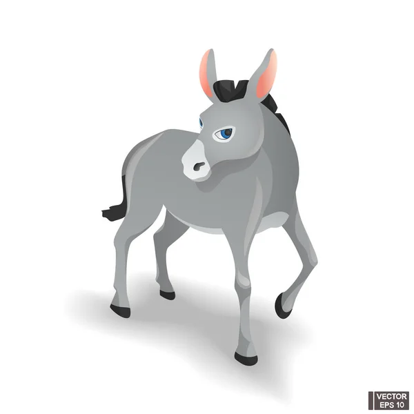 Dibujos animados del icono del burro . — Archivo Imágenes Vectoriales