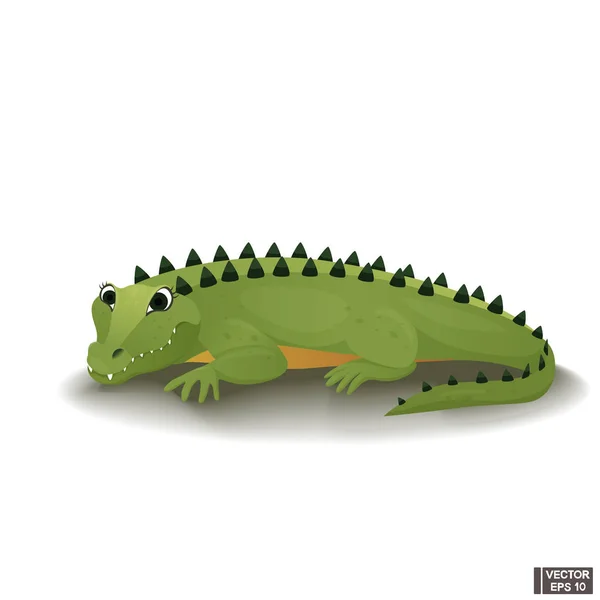 Cartoon cute crocodile. — Stock Vector