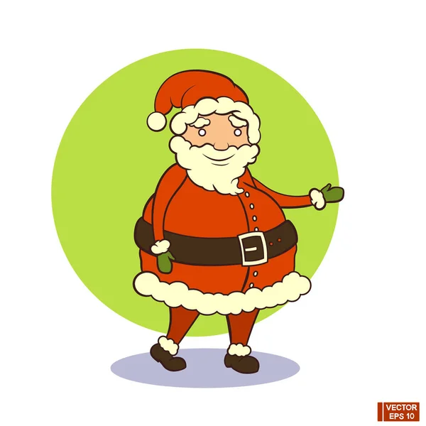 Icône de Noël avec un Père Noël . — Image vectorielle