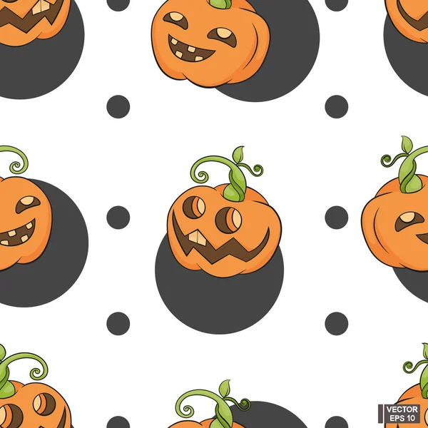 Fundo sem costura abóbora halloween . — Vetor de Stock