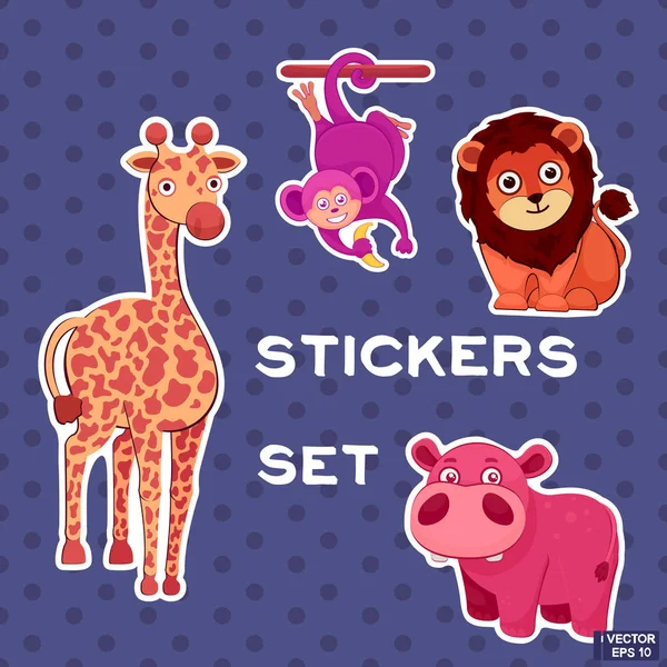 Set de safari animal — Vector de stock