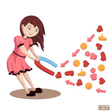 Mıknatıslı kız beğeni leri çeker