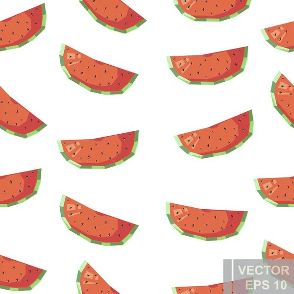Nahtlose Muster von Wassermelonen. Sommer. Saison. Hitze. für Ihr Design. — Stockvektor