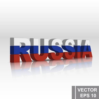 Rusya bayrağı. Harita. Devletin sembolü. Tasarımın için. Dikdörtgen.