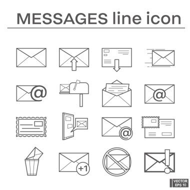 İleti simgeleri kümesi.