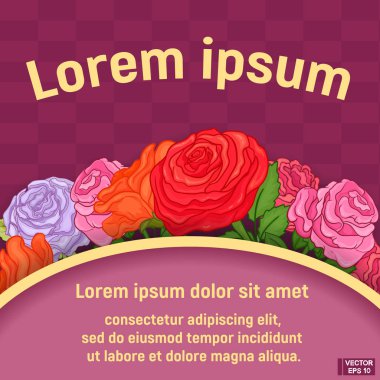 Çiçekli mor kart