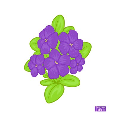 Blooming Violet Flower clipart