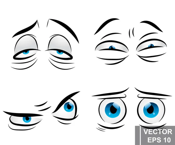 Des émotions. Les yeux. Expression faciale. Joie. La peur. Pour votre design . — Image vectorielle