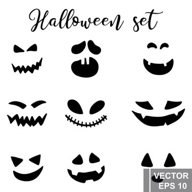 Cadılar Bayramı Balkabağı. Korkunç bir yüz. Tüm Azizler Günü. Korkut. Tasarımınız için.