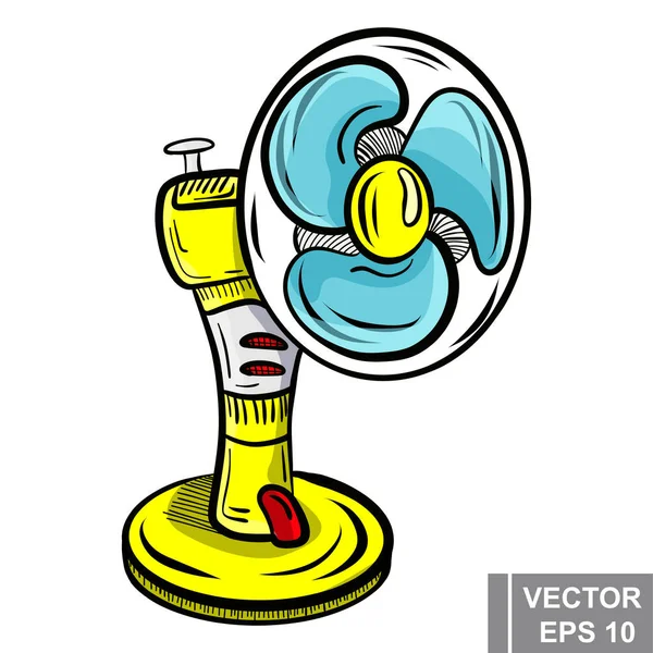 Ventilador. Esboço. Desenho manual. Fixe. Para o seu design . — Vetor de Stock