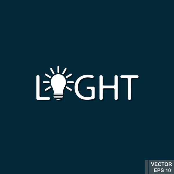 Modernes Licht-Logo. Idee. Licht. Dekor. für Ihr Design. — Stockvektor