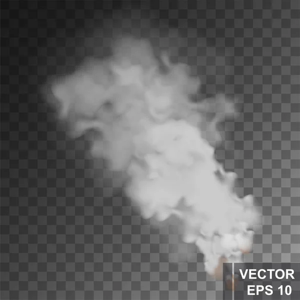 Realistischer grauer Rauch. zu verbrennen. Explosion. für Ihr Design. — Stockvektor