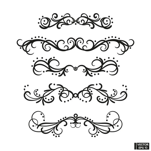Set of curls and scrolls for design — Stock Vector