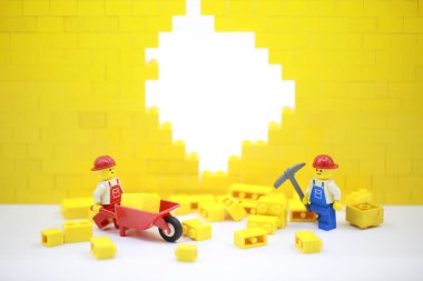 Hong Kong/Çin, 25 Mayıs 2018: Birleştirin Hong Kong.Legos farklı kümesinden Danimarka Lego Group tarafından üretilen plastik inşaat oyuncak popüler bir çizgi vardır, stüdyo çekim Lego halkı