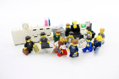 Hong Kong/Çin, 25 Mayıs 2018: Birleştirin Hong Kong.Legos farklı kümesinden Danimarka Lego Group tarafından üretilen plastik inşaat oyuncak popüler bir çizgi vardır, stüdyo çekim Lego halkı