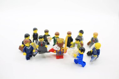 Hong Kong/Çin, 25 Mayıs 2018: Birleştirin Hong Kong.Legos farklı kümesinden Danimarka Lego Group tarafından üretilen plastik inşaat oyuncak popüler bir çizgi vardır, stüdyo çekim Lego halkı