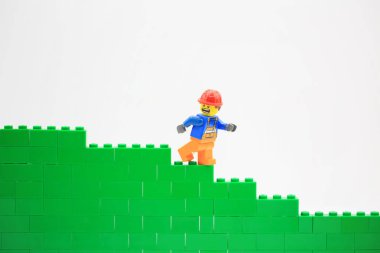 Hong Kong/Çin, 5 Temmuz 2018: Birleştirin Hong Kong.Legos farklı kümesinden Danimarka Lego Group tarafından üretilen plastik inşaat oyuncak popüler bir çizgi vardır, stüdyo çekim Lego halkı