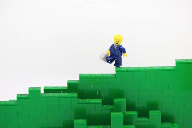 Hong Kong/Çin, 5 Temmuz 2018: Birleştirin Hong Kong.Legos farklı kümesinden Danimarka Lego Group tarafından üretilen plastik inşaat oyuncak popüler bir çizgi vardır, stüdyo çekim Lego halkı