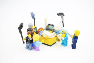 Hong Kong/Çin, 5 Temmuz 2018: Birleştirin Hong Kong.Legos farklı kümesinden Danimarka Lego Group tarafından üretilen plastik inşaat oyuncak popüler bir çizgi vardır, stüdyo çekim Lego halkı