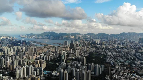 Vrchol Pohled Lion Rock Mountain Hong Kong Kowloon Oblast Panoráma — Stock fotografie