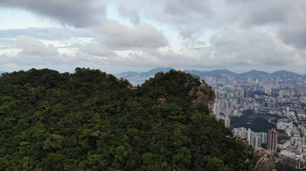 Lion Rock Hong Kong Paysage Urbain — Photo