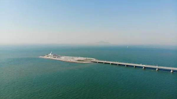 Hong Kong Zhuhai Macau Brücke Außenansicht Und Drohnenansicht — Stockfoto