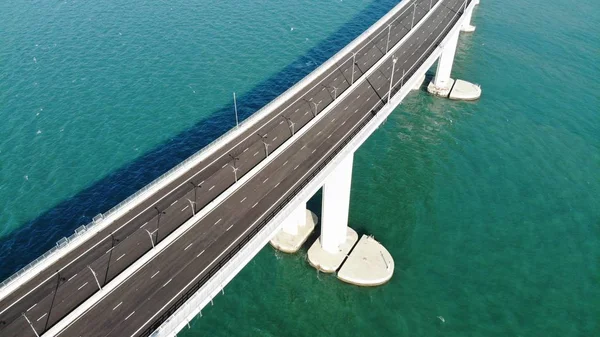 Widok Zewnętrzny Hong Kong Zhuhai Macau Bridge Drone — Zdjęcie stockowe