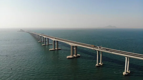 Hong Kong Zhuhai Macau Ponte Vista Esterna Drone Vista — Foto Stock