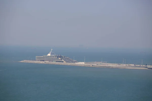 Buitenaanzicht Van Hong Kong Zhuhai Macau Bridge Drone Bekijken — Stockfoto