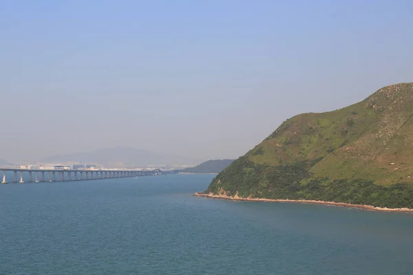 Hong Kong Zhuhai Macao Puente Vista Exterior Vista Dron — Foto de Stock