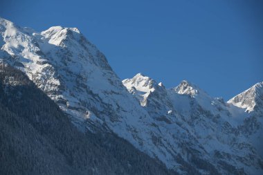 Avusturya 'daki Mhlbach am Hochknife kar dağı sıradağları