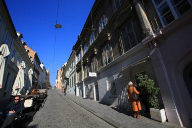 zagreb / croatia - 5 Şubat 2019: Gornji Gradmedveak Hırvatistan 'ın Zagreb illerinden biri; 