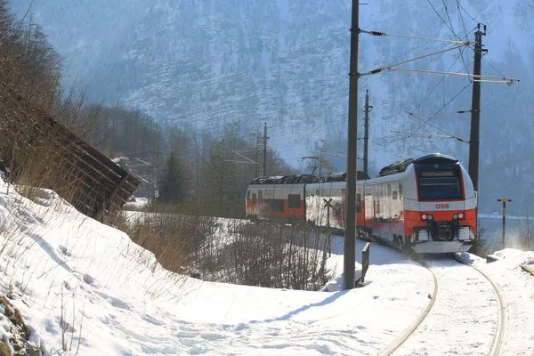 Salzburg Austria Febbraio 2019 Stazione Ferroviaria Salzburg Dopo Nevicata — Foto Stock