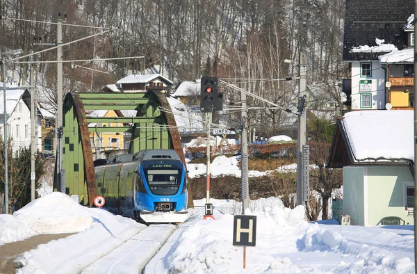 Salzbourg Autriche Février 2019 Gare Salzbourg Après Une Chute Neige — Photo