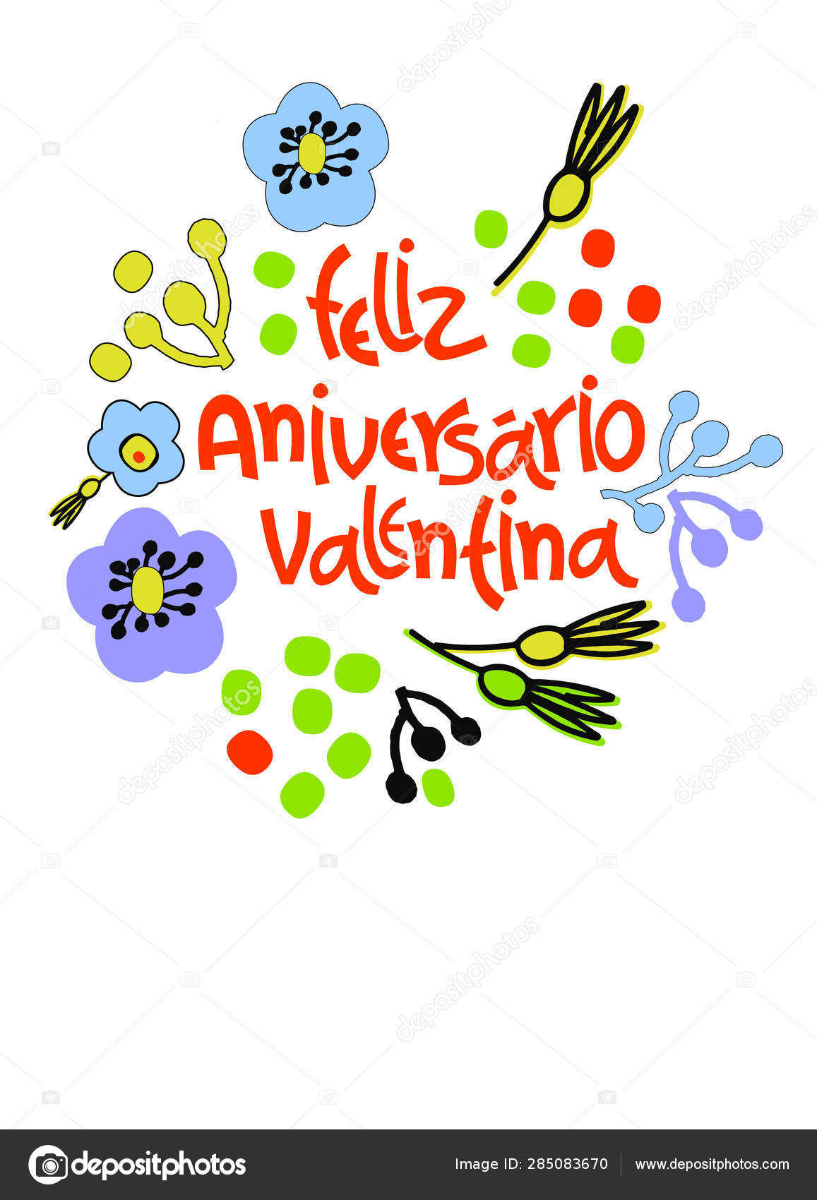 Gelukkig Verjaardags Portugees Citaat Vector Illustratie