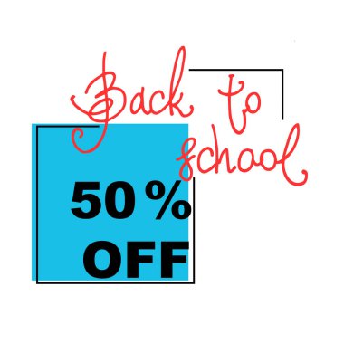 Okul Satışı arka planına, el ilanına, afişe geri dönelim. El yazısı ve yazılı metin, el yazısı ve geometri kombinasyonu