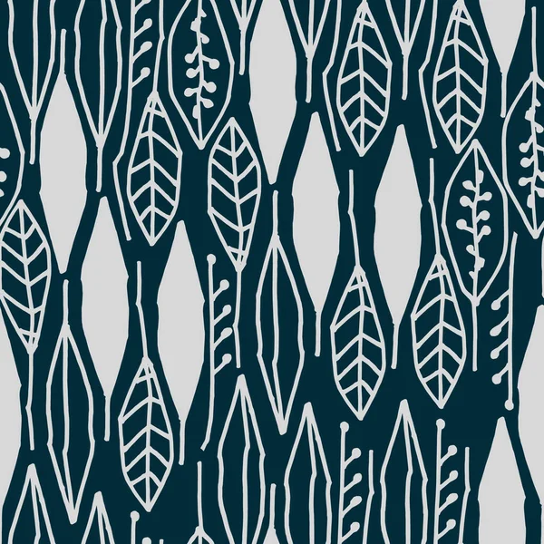 Безшовний чорно-білий візерунок з тропічним листям для дизайну поверхні та інших дизайнерських проектів — стоковий вектор