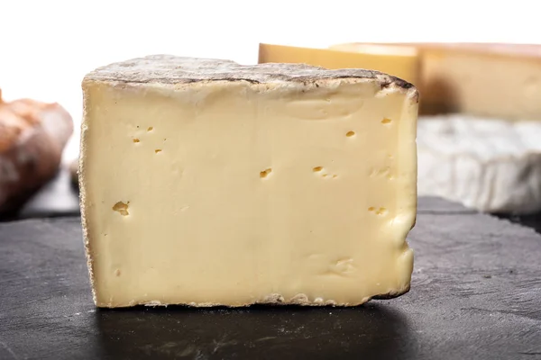 Apetecible Queso Tomme Montaña Francés — Foto de Stock