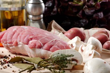 mantar ile domuz rostosu hazırlanması