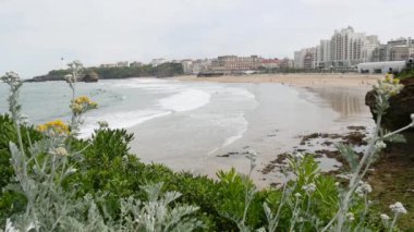 Biarritz Beach Fransa görünümü