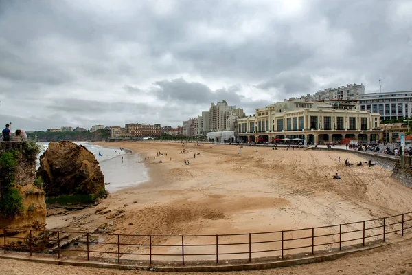 Une Vue Ville Biarritz Par Océan Atlantique France — Photo