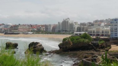 Biarritz Beach Fransa görünümü
