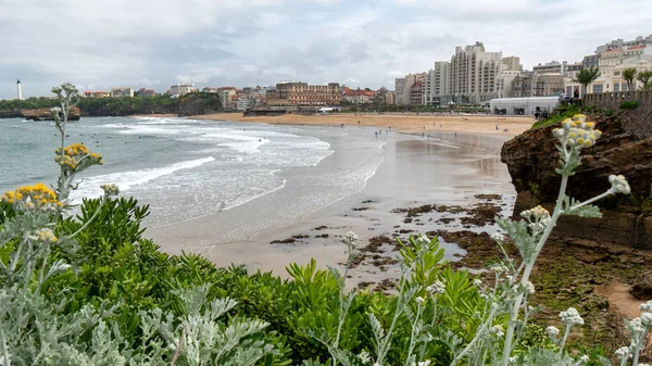 Vue Ville Biarritz Par Océan Atlantique France — Photo